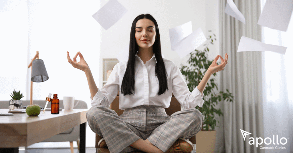 CBD for anxiety calming person pros cons
